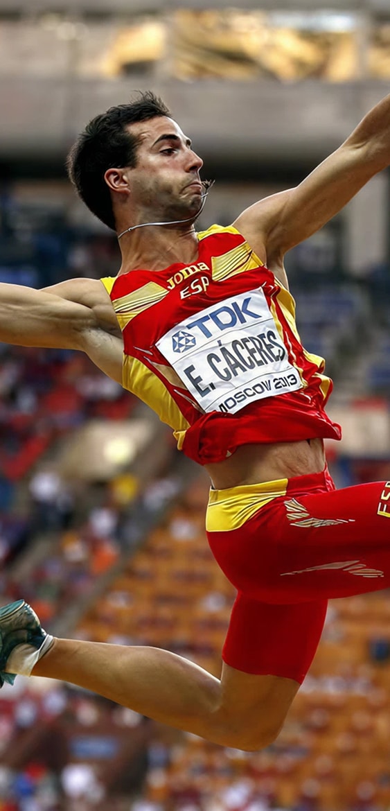 atleta saltando